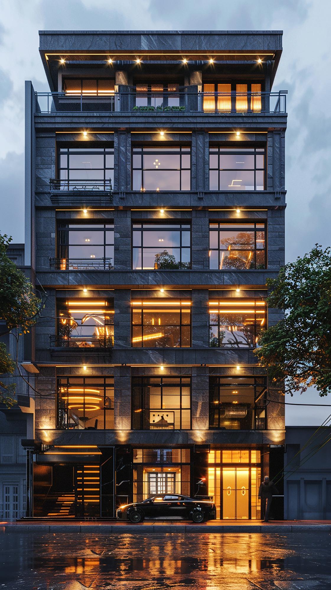 Faţadă modernă apartament de lux